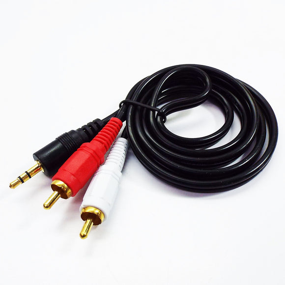 CABLE AUDIO RCA MALE @ 3.5 MM MALE 3 PIEDS