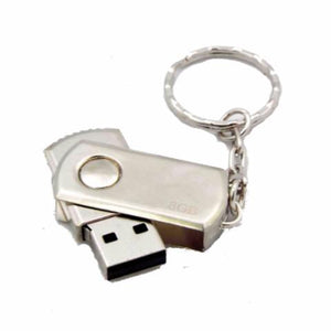 CLÉ USB 8 GB - STYLE PORTE CLÉ CHROME
