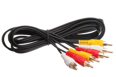 CABLE RCA (3)  MALE @ MALE / 18 PIEDS
